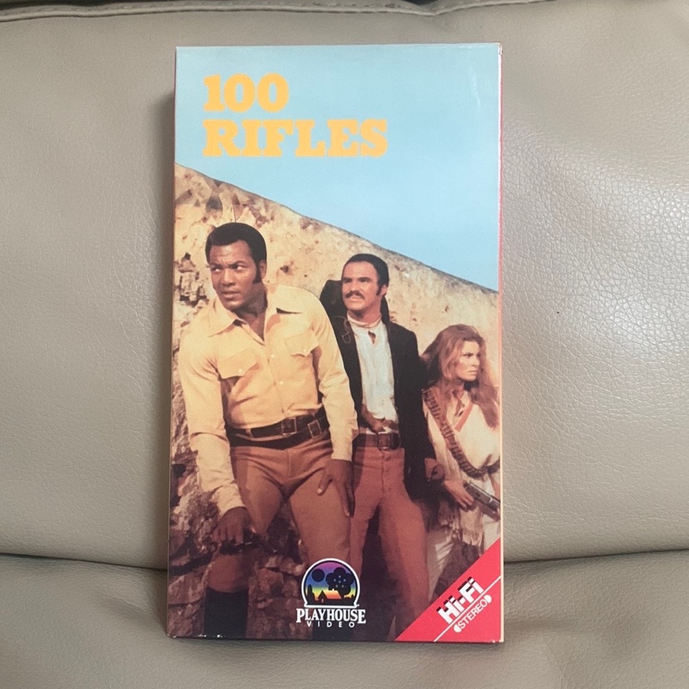 100 Rifles 1969 VHS Video Cassette